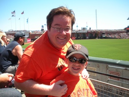 Father Son ball game at Pac Bell Park